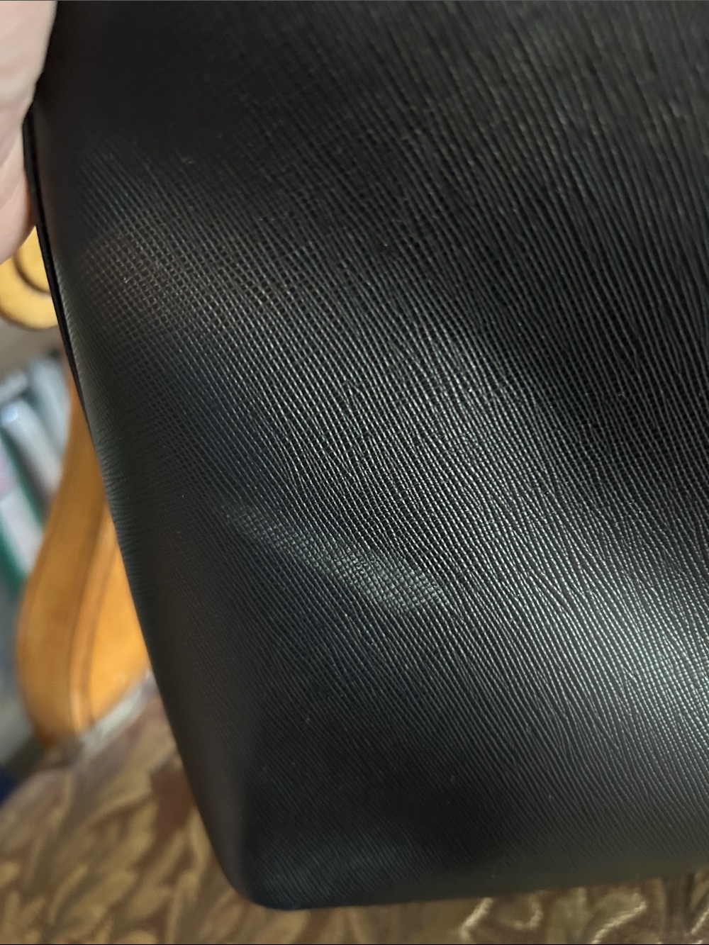 kate spade Black Leather Tote with Front Pocket - Picture 3 of 9